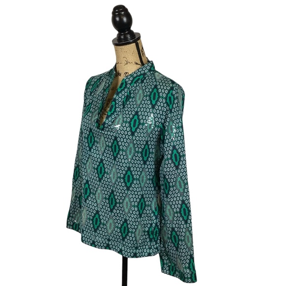 Tory Burch Top 21091121 Kelly Green/Navy Clear Sequins - Picture 3 of 9
